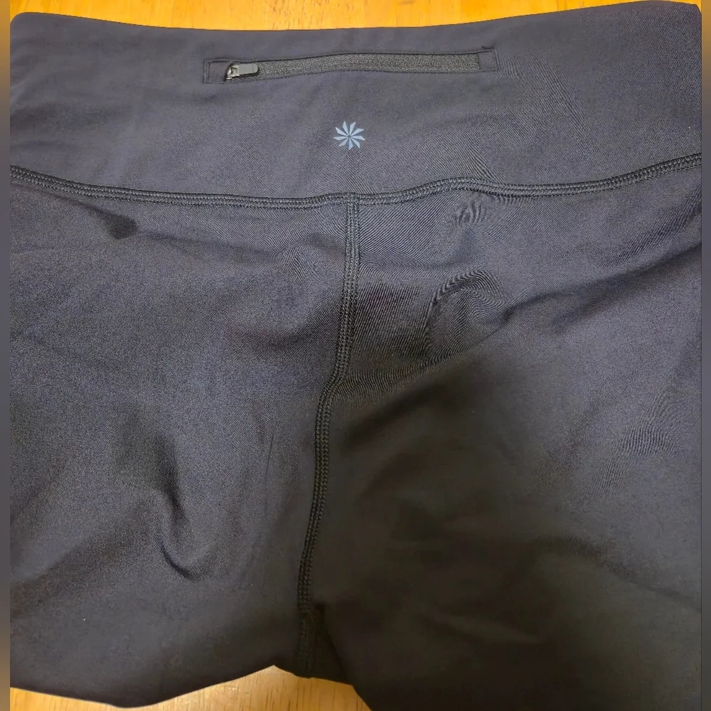 Athleta Black and Yellow Leggings Stretchy Athletic‎ Fit